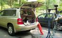 Cleaning the bike and loading the car