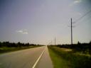 The long, straight, flat road