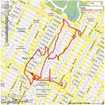 GPS track of our NYC walking path
